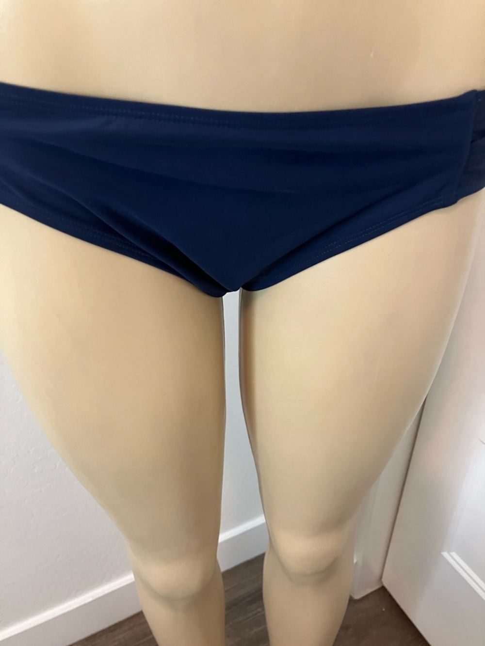 Island Escape Navy Blue Women's Bikini Bottom - Low Rise Swim Brief